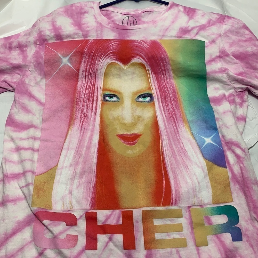 Women’s Cher Pink Tie Dye Tee Size Large